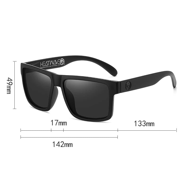 2024 NEW High quality luxury Heat Wave brand Polarized sunglasses square Conjoined lens Women men sun glasses UV400