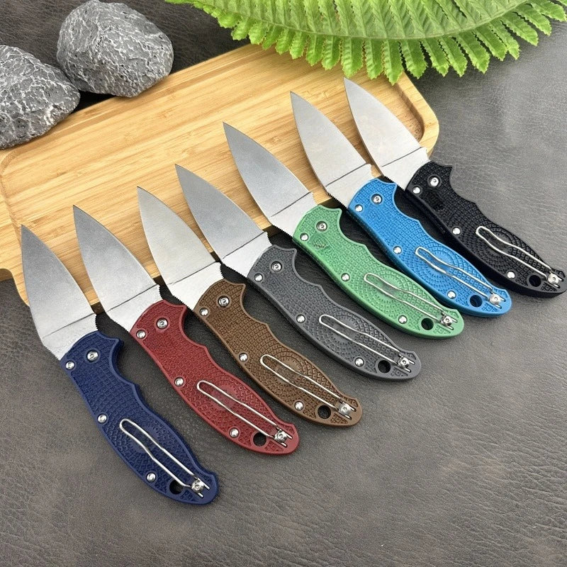 C101 multi-color nylon fiber handle folding knife Outdoor tactical military hunting knife multi-purpose EDC tool Men's gift