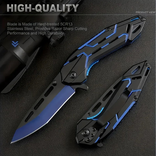 High Hardness Outdoor Folding Knife Camping Portable Self-defense Knife Stainless Steel Survival Tactical Knife EDC Multitool