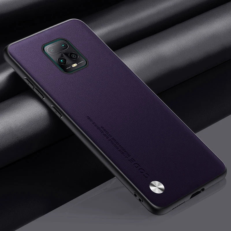 Luxury PU Leather Case For Xiaomi Redmi Note 9 Pro Back Cover Matte Silicone Protection Phone Case For Redmi Note 9S Note9 Pro