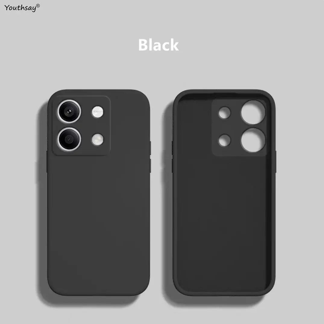 For Poco M6 Pro Cover Case For Xiaomi Poco M6 Pro Fundas Coque Soft TPU Original Liquid Silicone Luxury Back Case Poco M6 Pro 4G