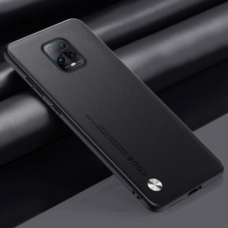 Luxury PU Leather Case For Xiaomi Redmi Note 9 Pro Back Cover Matte Silicone Protection Phone Case For Redmi Note 9S Note9 Pro