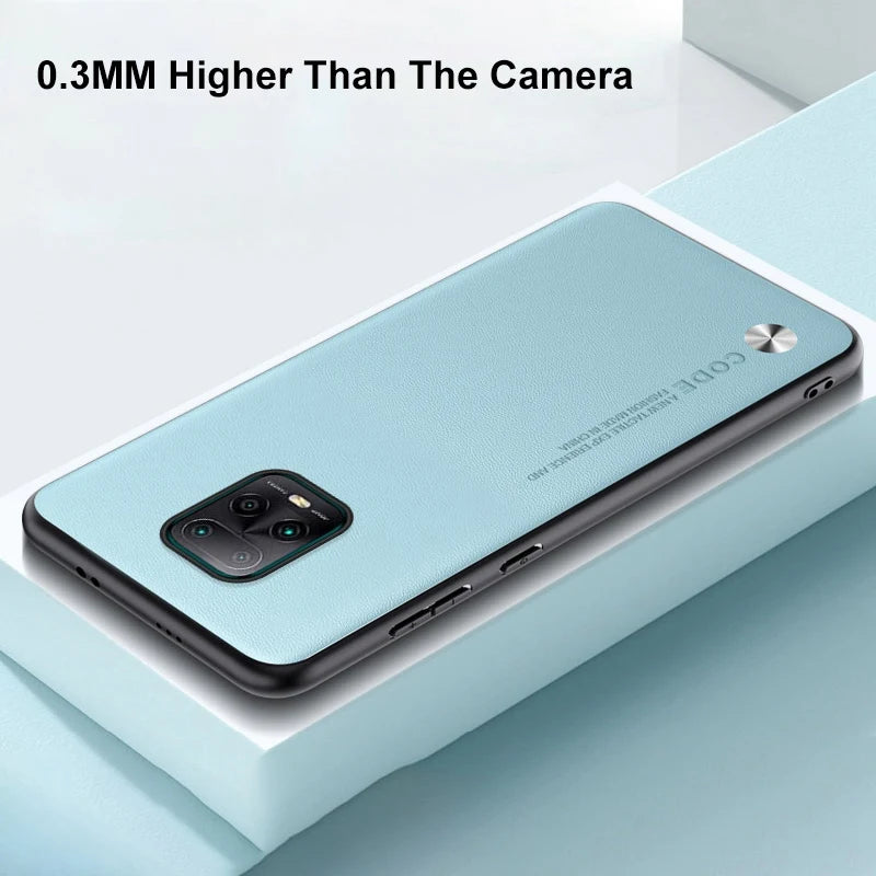 Luxury PU Leather Case For Xiaomi Redmi Note 9 Pro Back Cover Matte Silicone Protection Phone Case For Redmi Note 9S Note9 Pro