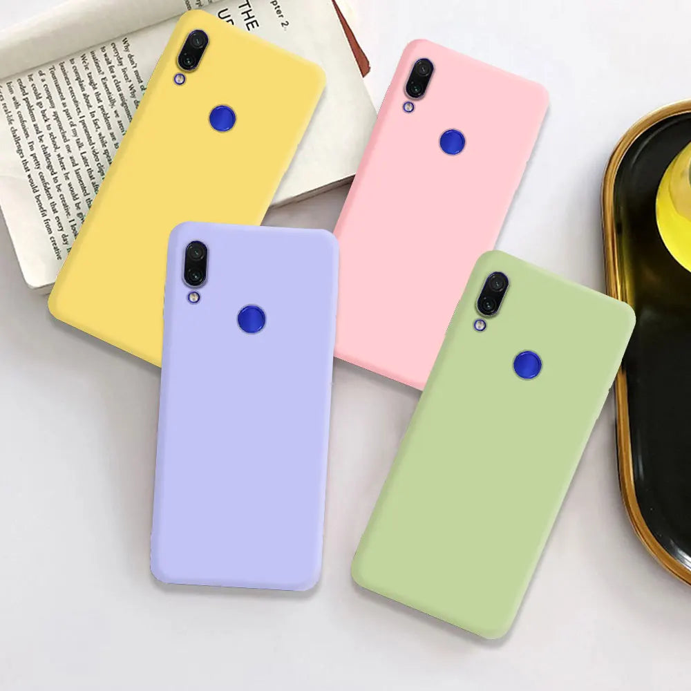 For Redmi Note 7 Pro Case Matte Silicone Back Cover For Xiaomi Redmi Note 7S Phone Cases For Redmi Note7 Fundas Coque