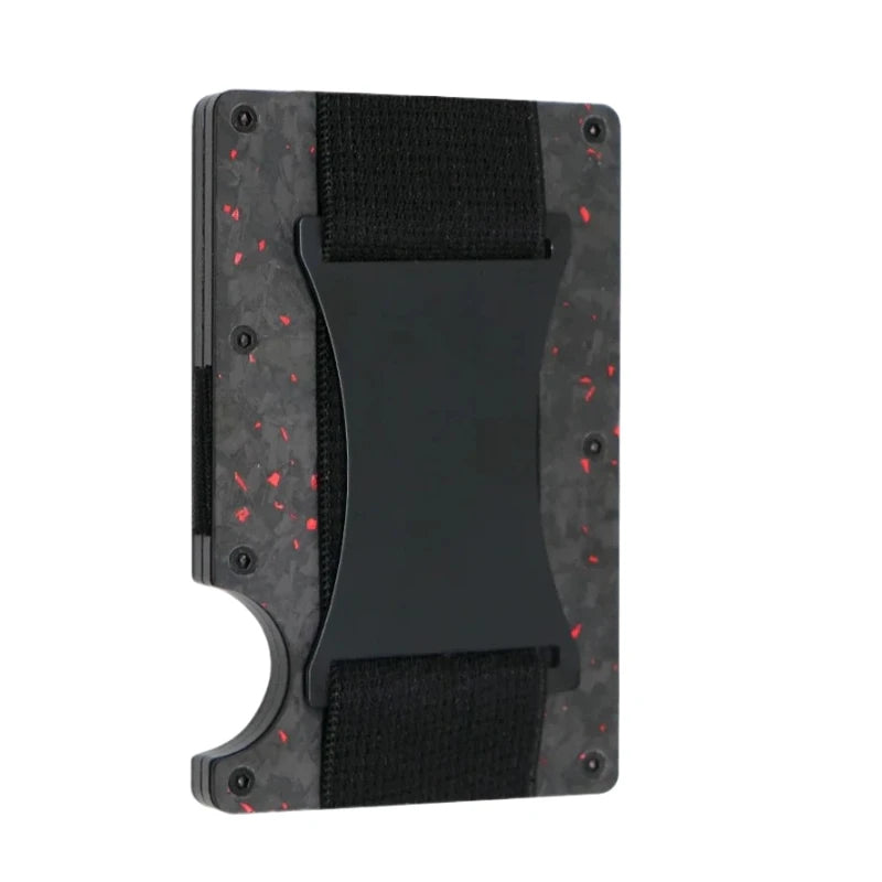 Men's Wallet - Slim, Minimalistic & Seamless, Blocks RFID Scanners, Holds 12 Card & Has a Money Clip (Carbon)