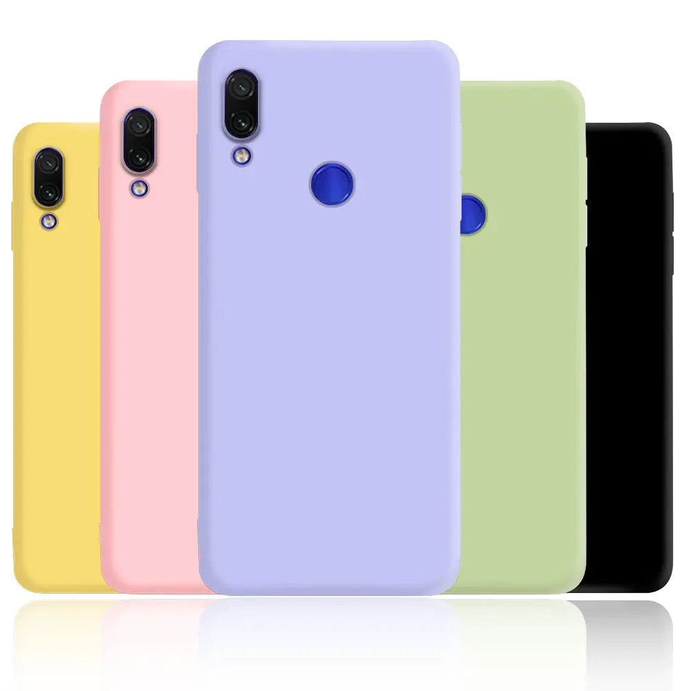 For Redmi Note 7 Pro Case Matte Silicone Back Cover For Xiaomi Redmi Note 7S Phone Cases For Redmi Note7 Fundas Coque