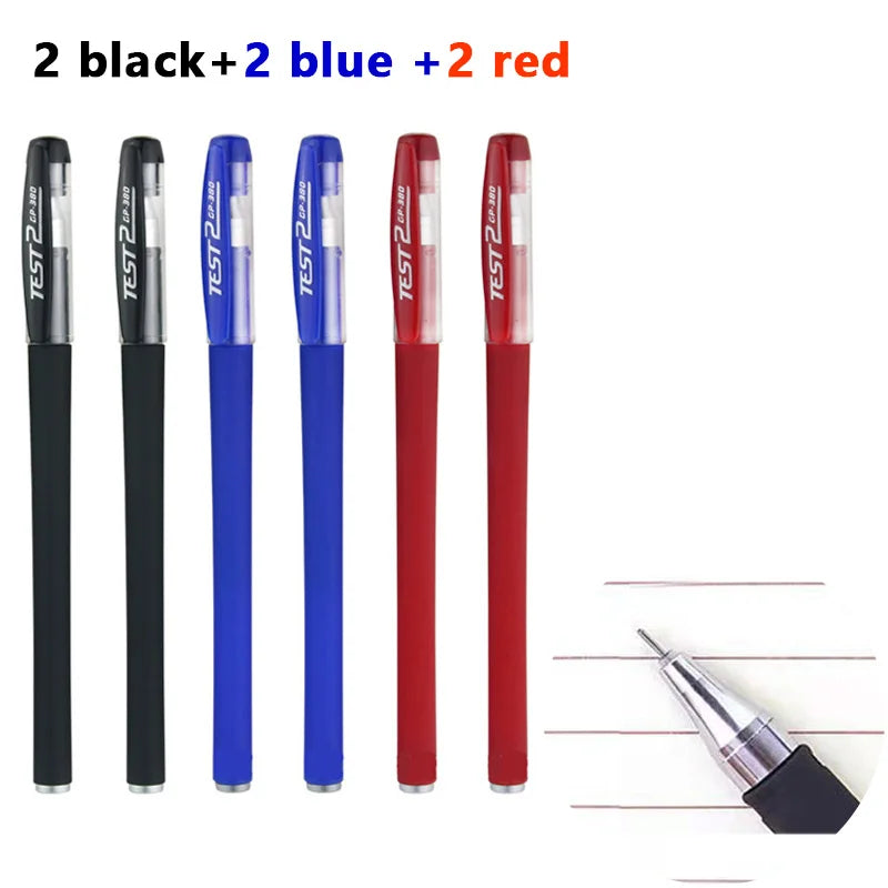 Gel pens Set Black Blue Red Refill Gel Pen Bullet Tip 0.5mm School & office Supplies Stationery kawaii accessories stationery