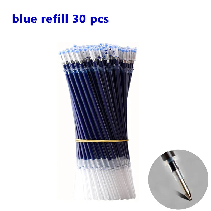 Gel pens Set Black Blue Red Refill Gel Pen Bullet Tip 0.5mm School & office Supplies Stationery kawaii accessories stationery