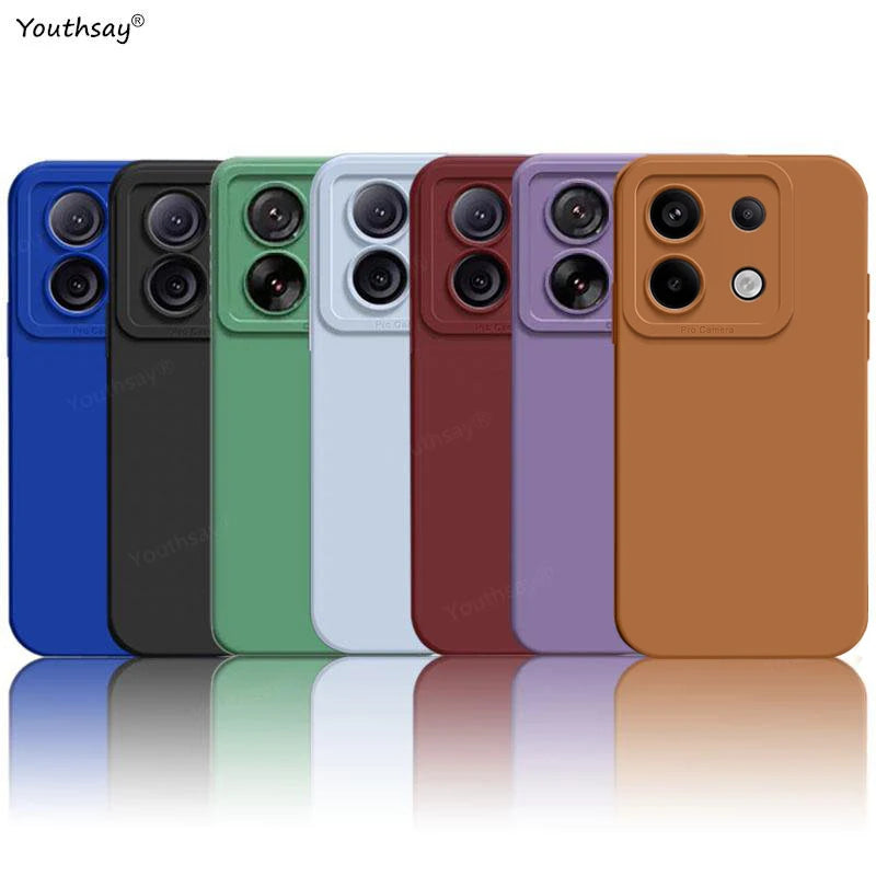 For Poco X6 5G Case Xiaomi Poco X6 Pro Cover Fundas Coque Camera Protector Original Liquid Silicone Soft Back Case Poco X6