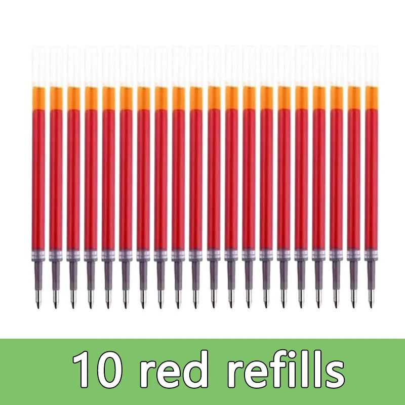 Gel pens Set Black Blue Red Refill Gel Pen Bullet Tip 0.5mm School & office Supplies Stationery kawaii accessories stationery