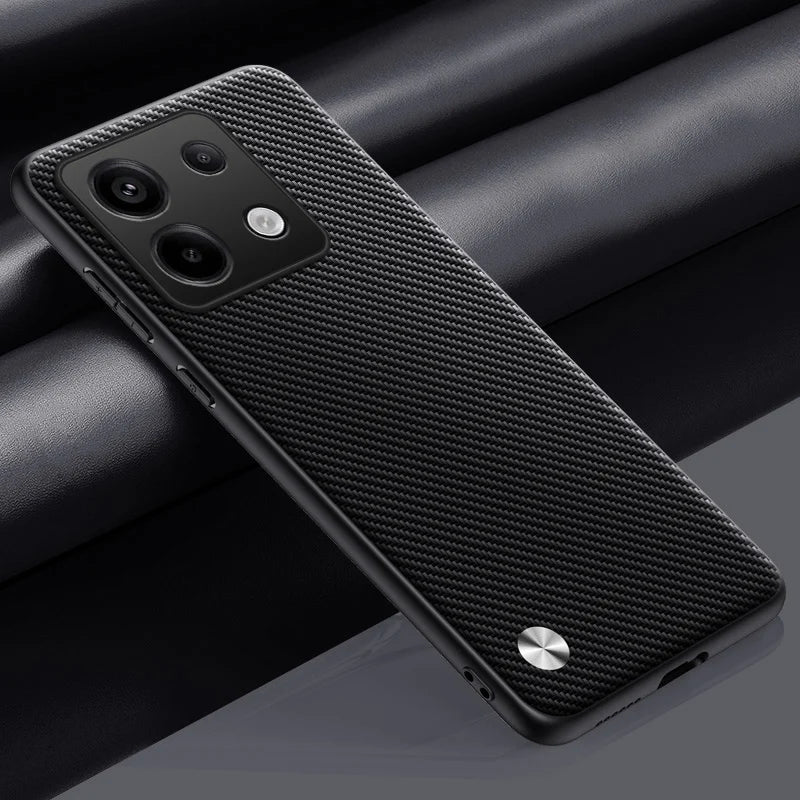 Luxury PU Leather Case For Xiaomi Poco M6 Pro 4G Back Cover Matte Silicone Full Protection Phone Case For Poco M6 Pro 5G PocoM6