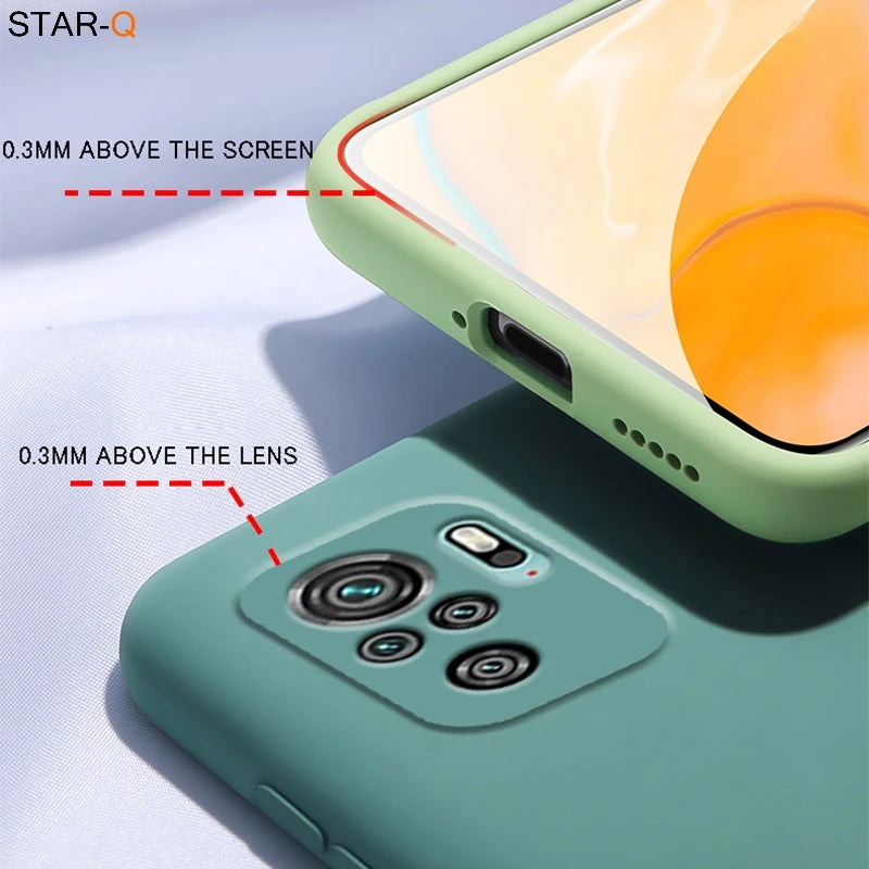 New Liquid Silicone Phone Case For Xiaomi Redmi Note 10 pro max 10s Original Camera Protective Soft Back Covers On Redmi Note10