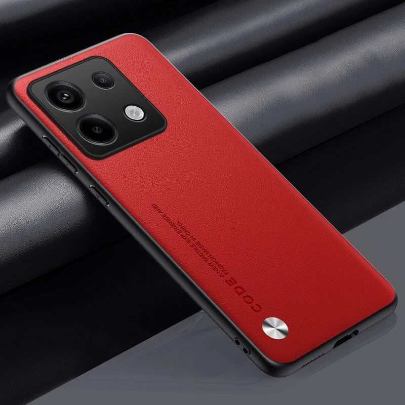 Luxury PU Leather Case For Xiaomi Poco M6 Pro 4G Back Cover Matte Silicone Full Protection Phone Case For Poco M6 Pro 5G PocoM6