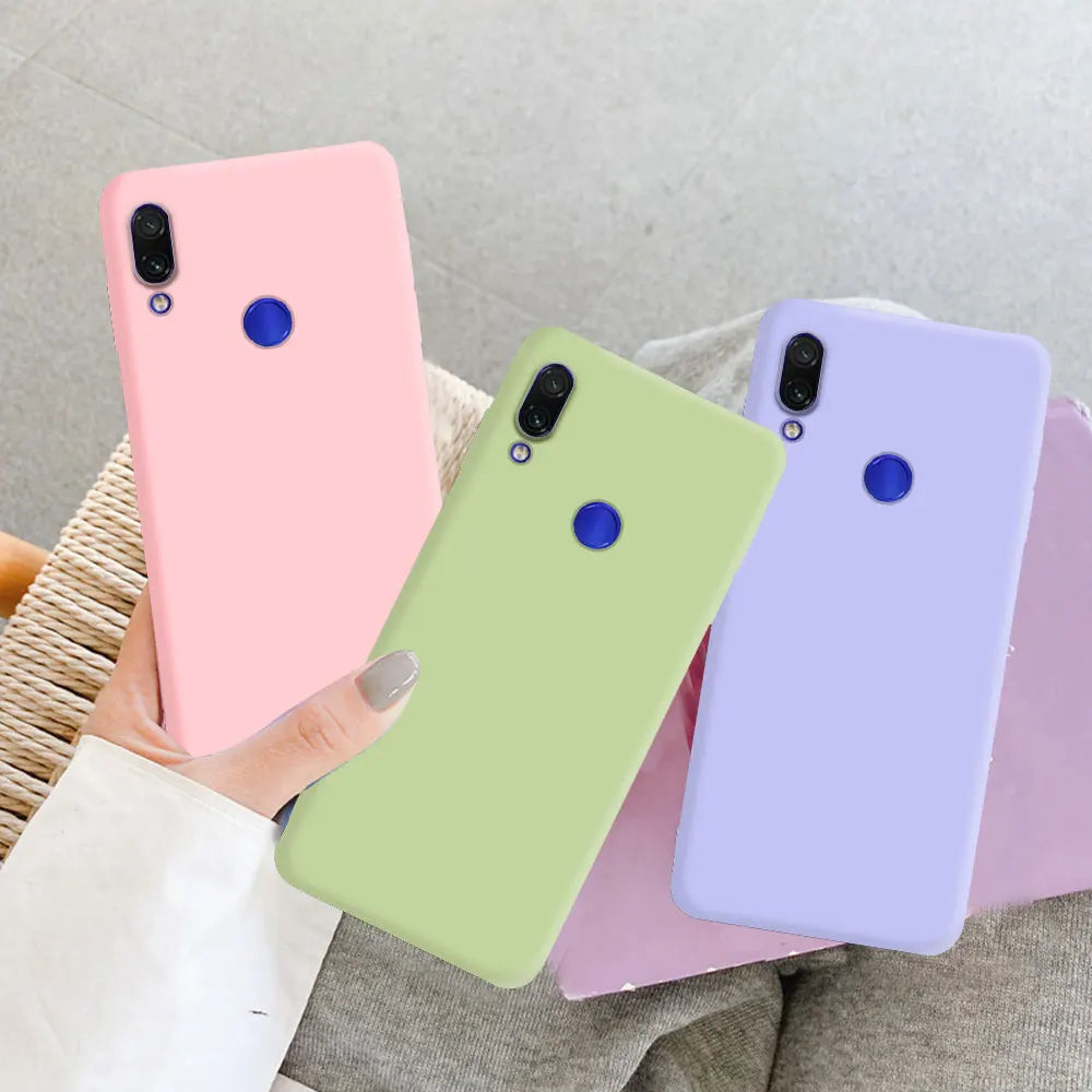 For Redmi Note 7 Pro Case Matte Silicone Back Cover For Xiaomi Redmi Note 7S Phone Cases For Redmi Note7 Fundas Coque