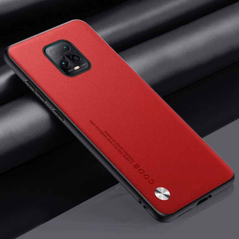 Luxury PU Leather Case For Xiaomi Redmi Note 9 Pro Back Cover Matte Silicone Protection Phone Case For Redmi Note 9S Note9 Pro