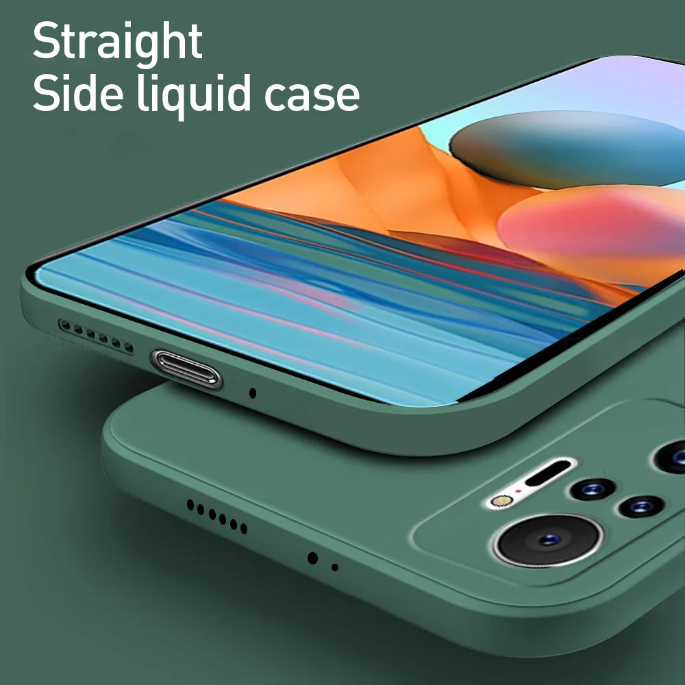 Coque Square Phone Case for Xiaomi Redmi Note 10 Pro Max 10S 1Original Funda Note10 S 4G Matte Silicone Soft Case Case