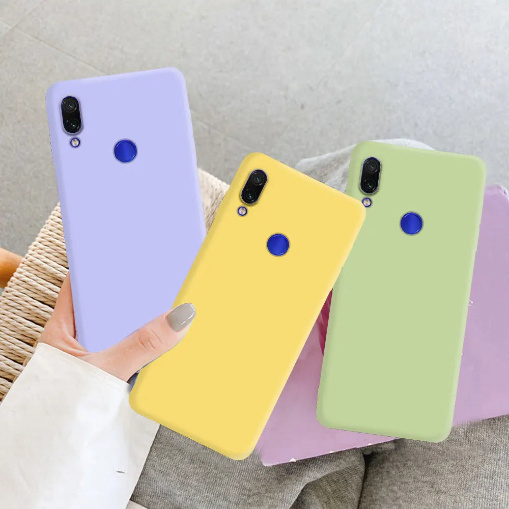 For Redmi Note 7 Pro Case Matte Silicone Back Cover For Xiaomi Redmi Note 7S Phone Cases For Redmi Note7 Fundas Coque