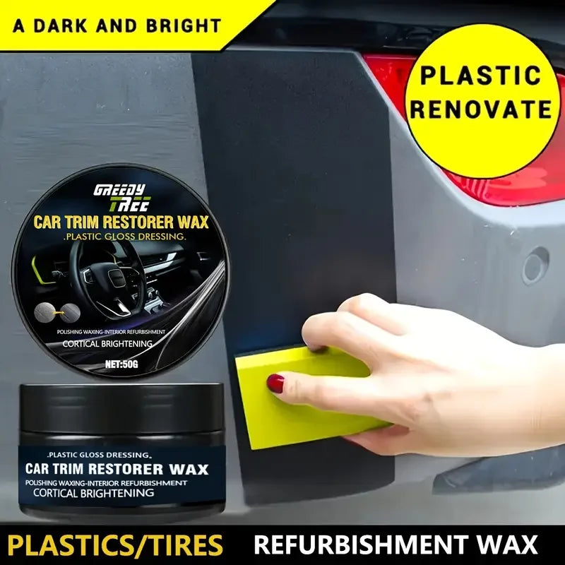 Crystal clear car plastic repair agent - car interior and panel renewal wax coating agent car wax car polishing wax