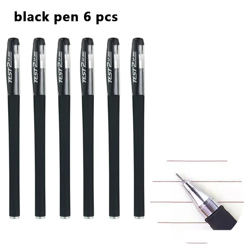 Gel pens Set Black Blue Red Refill Gel Pen Bullet Tip 0.5mm School & office Supplies Stationery kawaii accessories stationery