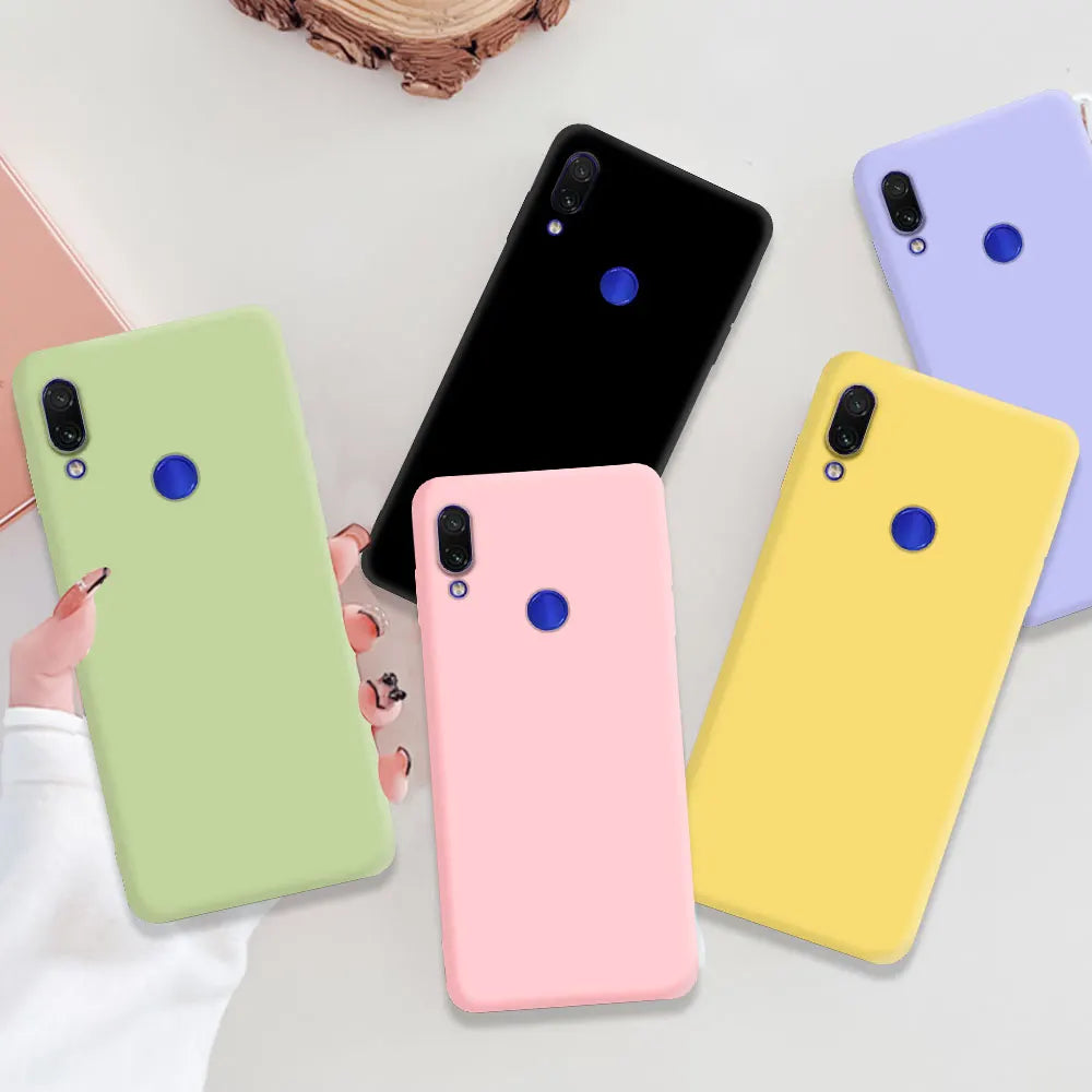 For Redmi Note 7 Pro Case Matte Silicone Back Cover For Xiaomi Redmi Note 7S Phone Cases For Redmi Note7 Fundas Coque