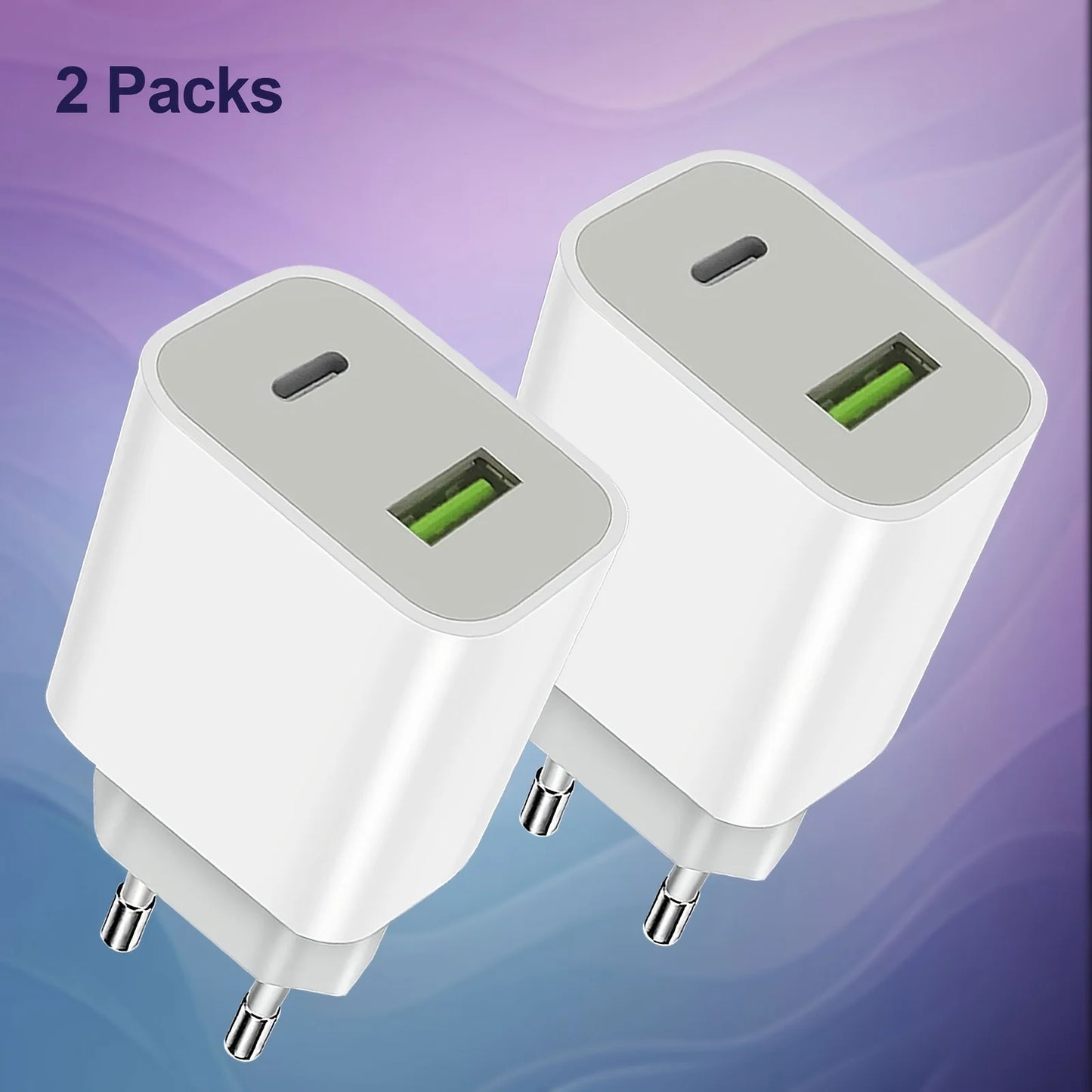 USB C Charger Block   Power Adapter Wall Charger, Double Fast Plug Charging Brick for iPhone 14/14 Pro/13/12/11/XS