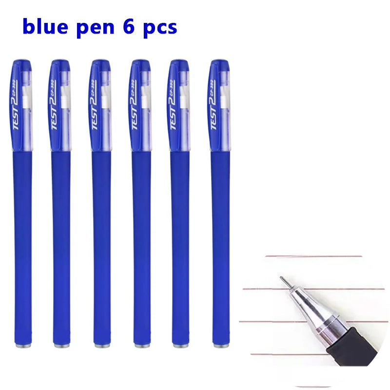 Gel pens Set Black Blue Red Refill Gel Pen Bullet Tip 0.5mm School & office Supplies Stationery kawaii accessories stationery