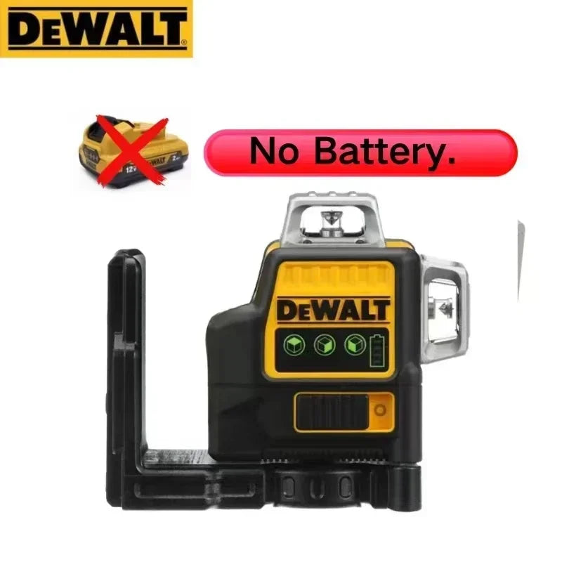 DEWALT  Laser Level DW089LG Self Levelling 12 Line 3 x 360 Degrees Green Beam Laser 12V MAX Li-Ion Battery Lasers